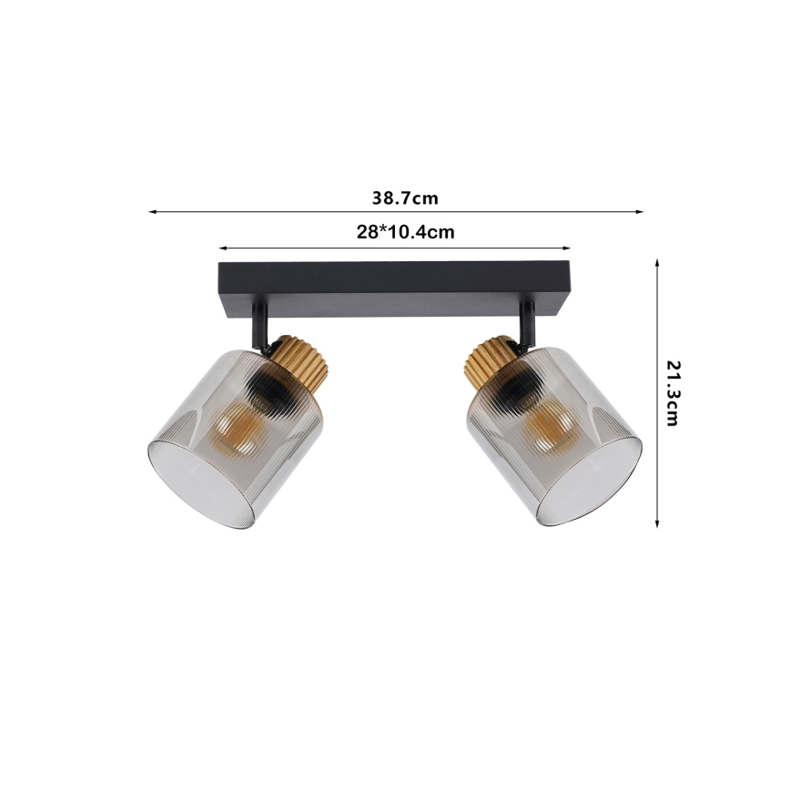 Brilagi - Candeeiro de focos HYGGE 3xE14/15W/230V preto/fumê