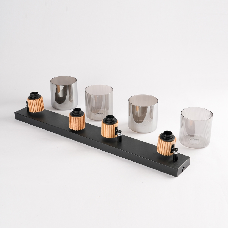 Brilagi - Candeeiro de focos HYGGE 4xE14/15W/230V preto/fumê