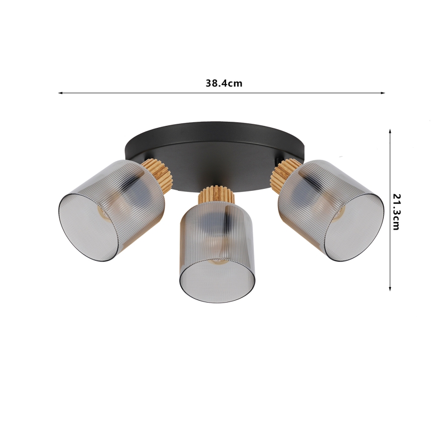 Brilagi - Candeeiro de focos HYGGE 4xE14/15W/230V preto/fumê