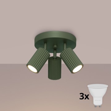 Brilagi - Candeeiro de focos LED CRESTO 3xGU10/10W/230V verde