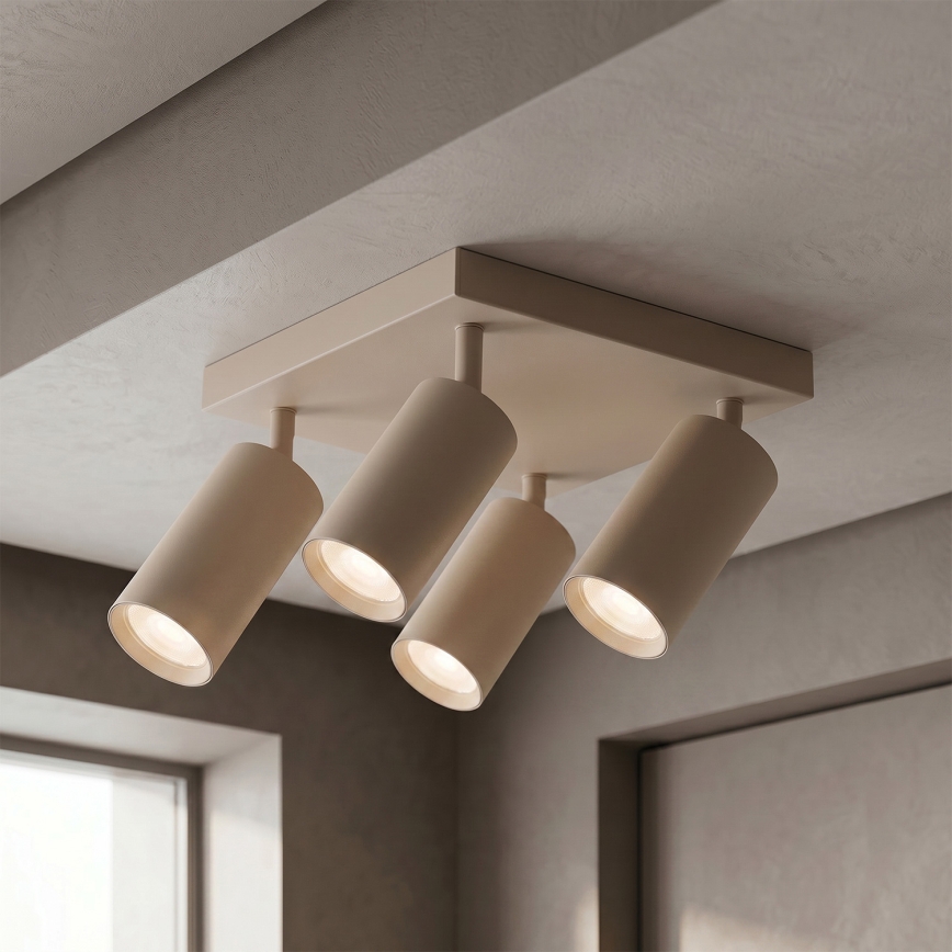 Brilagi - Spot LED RGBW dimerizável SELE SQUARE 4xGU10/6,5W/230V 2700-6500K bege