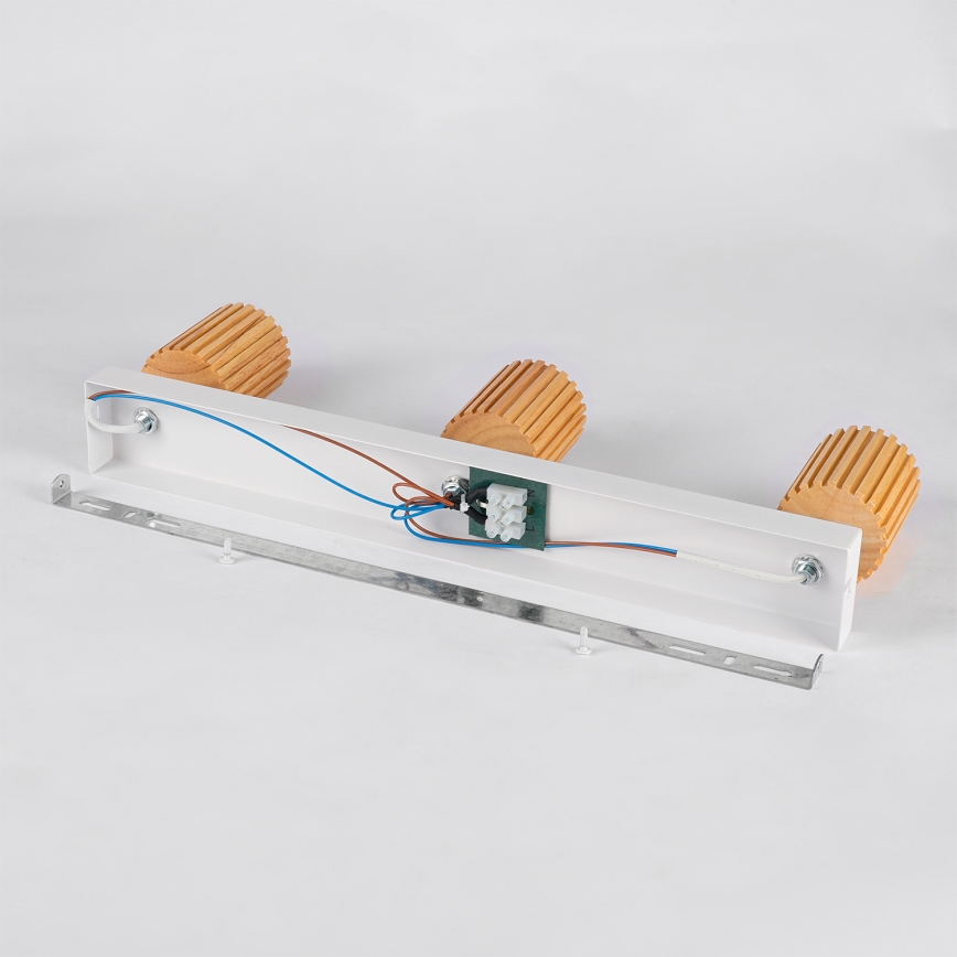 Brilagi - Candeeiro de focos MODERN WOOD 3xGU10/8W/230V madeira/branco