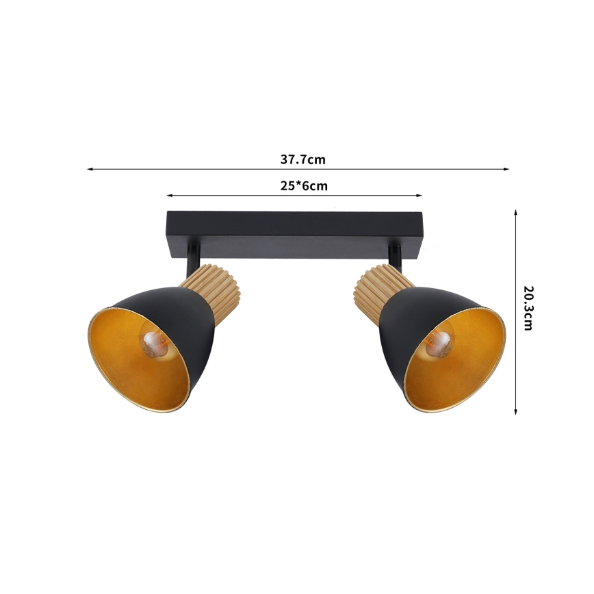 Brilagi - Candeeiro de focos ODENSE 2xE14/10W/230V madeira/preto