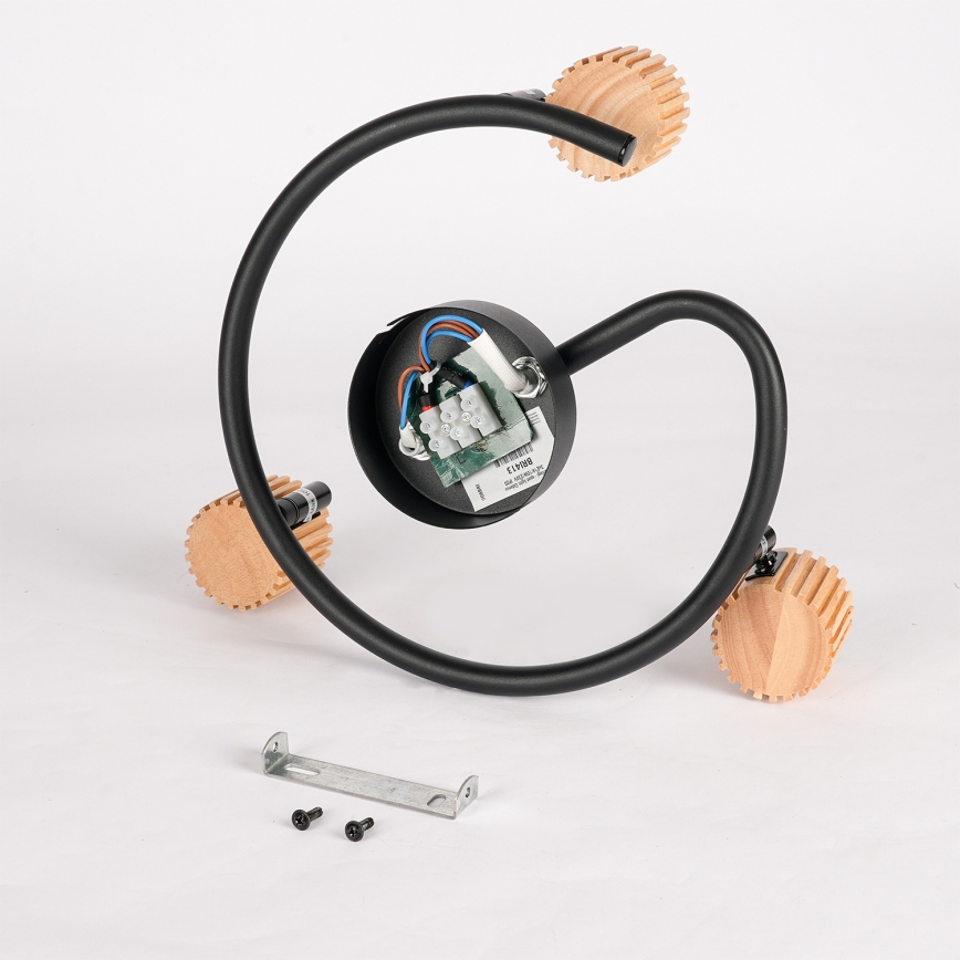 Brilagi - Candeeiro de focos ODENSE 3xE14/10W/230V madeira/preto