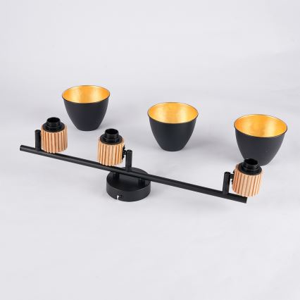 Brilagi - Candeeiro de focos ODENSE 3xE14/10W/230V madeira/preto