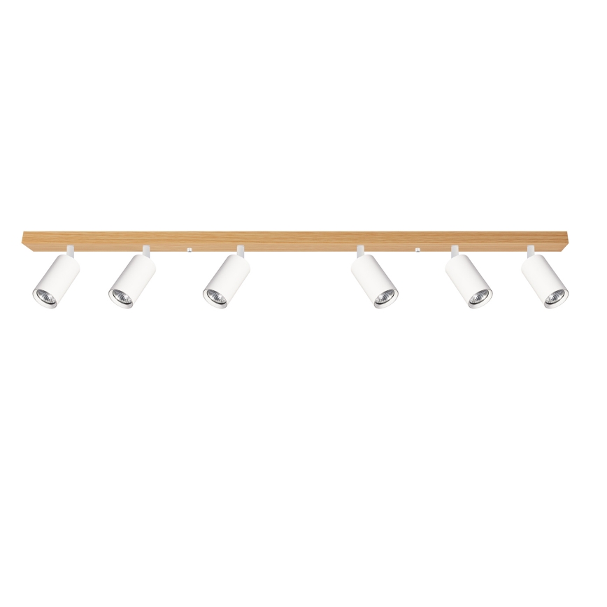 Brilagi - Candeeiro de focos SELE 6xGU10/30W/230V branco/acabamento carvalho