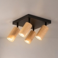 Brilagi - Candeeiro de focos SELE SQUARE 4xGU10/30W/230V preto/acabamento em carvalho