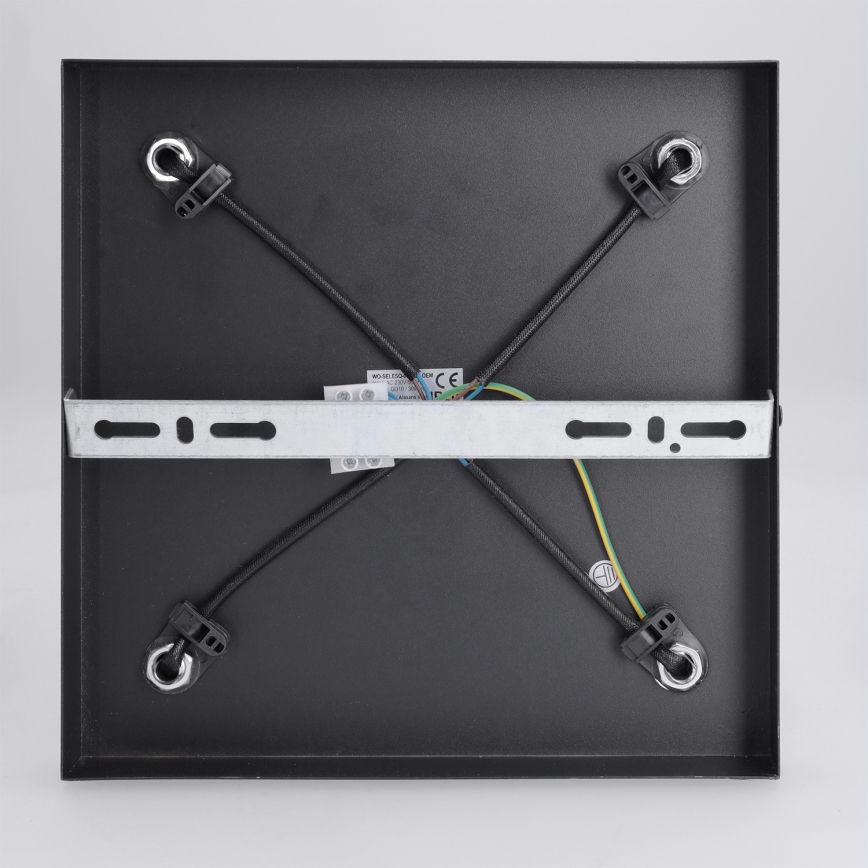 BRILAGI - Candeeiro de focos SELE SQUARE 4xGU10/30W/230V preto/acabamento em carvalho