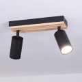 Brilagi - Candeeiro de focos SELE WOOD ACOUSTIC 2xGU10/30W/230V preto/madeira