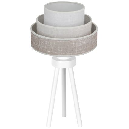 Brilagi - Candeeiro de mesa ALASKA LUNETA 1xE27/15W/230V cinzento/creme