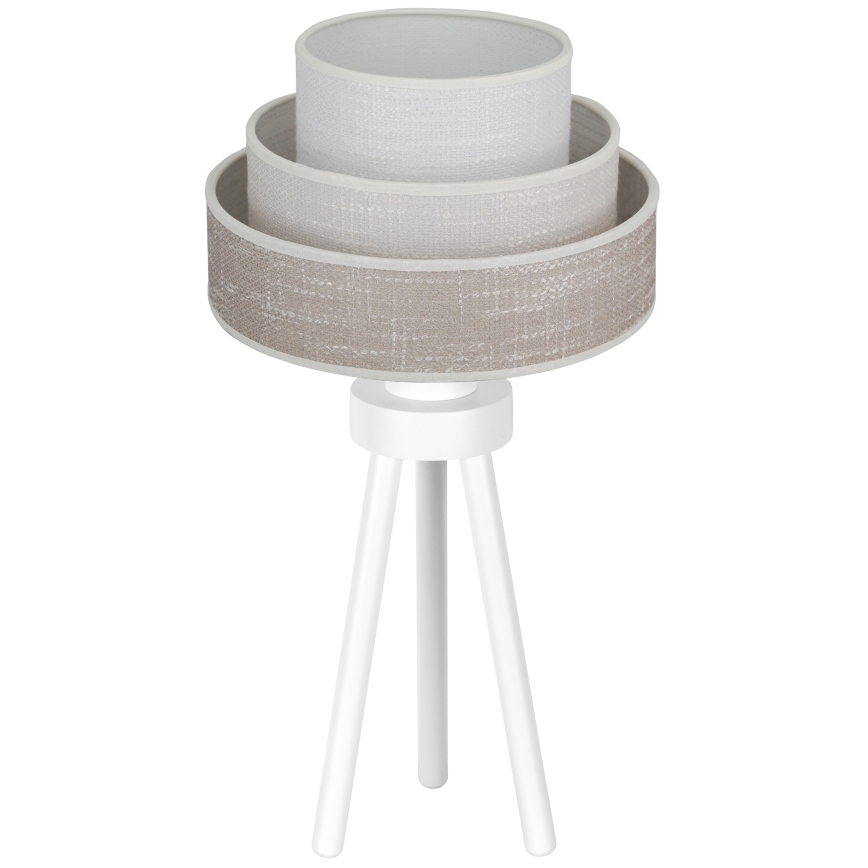 Brilagi - Candeeiro de mesa ALASKA LUNETA 1xE27/15W/230V cinzento/creme