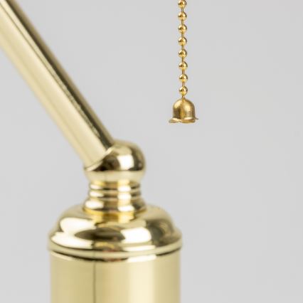 Brilagi - Candeeiro de mesa BANK OFFICE 1xE27/60W/230V dourado/branco