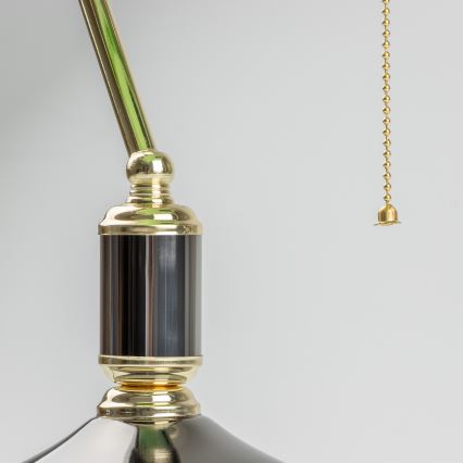 Brilagi - Candeeiro de mesa BANK OFFICE 1xE27/60W/230V preto/dourado/verde