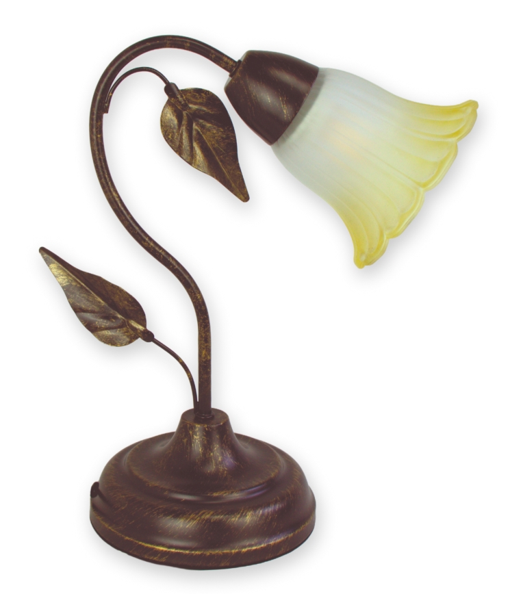 BRILAGI - Candeeiro de mesa BLOSSOM 1xE27/40W/230V pátina/latão