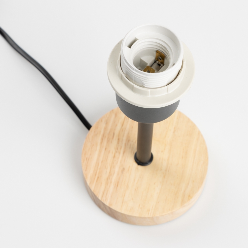 Brilagi - Candeeiro de mesa infantil BOBO WOOD 1xE27/25W/230V carvalho/preto/branco/animais