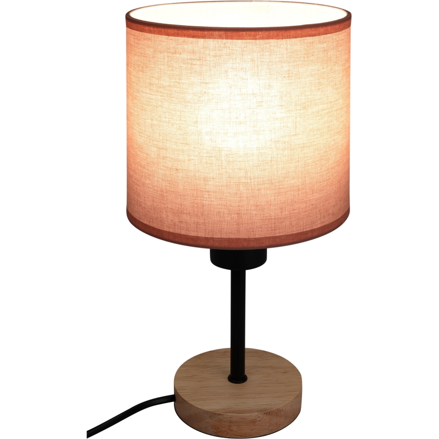Brilagi - Candeeiro de mesa infantil BOBO WOOD 1xE27/25W/230V carvalho/preto/rosa