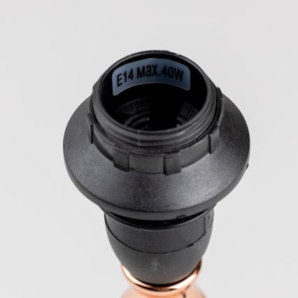 Brilagi - Candeeiro de mesa CERIA 1xE14/40W/230V preto/cobre/cinzento