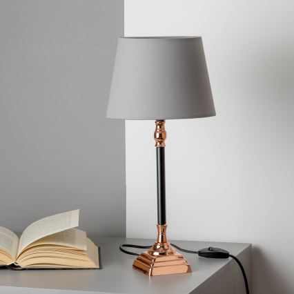 BRILAGI - Candeeiro de mesa CERIA 1xE14/40W/230V Ø 20,5 cm preto/cobre/cinzento