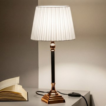 Brilagi - Candeeiro de mesa CERIA 1xE14/40W/230V Ø 25 cm cobre/branco
