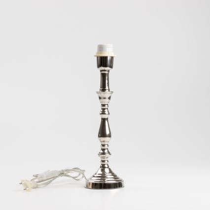 Brilagi - Candeeiro de mesa CERIA 1xE27/60W/230V diâmetro 25 cm cromo brilhante/cinzento
