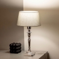 BRILAGI - Candeeiro de mesa CERIA 1xE27/60W/230V Ø 25 cm prata/cinzento