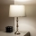 Brilagi - Candeeiro de mesa CERIA 1xE27/60W/230V Ø 30 cm cromado brilhante/cinzento