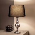 BRILAGI - Candeeiro de mesa CERIA 1xE27/60W/230V Ø 30 cm cromado brilhante/preto