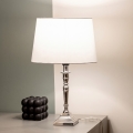 BRILAGI - Candeeiro de mesa CERIA 1xE27/60W/230V Ø 30 cm prateado/branco