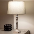 BRILAGI - Candeeiro de mesa CERIA 1xE27/60W/230V Ø 30 cm prateado/cinzento