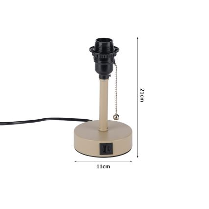 Brilagi - Candeeiro de mesa com porta USB TABLON 1xE27/25W/230V bege
