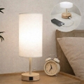 Brilagi - Candeeiro de mesa com porta USB TABLON 1xE27/25W/230V carvalho/bege/branco