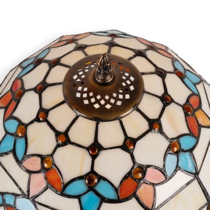 Brilagi - Candeeiro de mesa em vitral Tiffany MIRABELLA 1xE27/60W/230V + 1xE14/40W