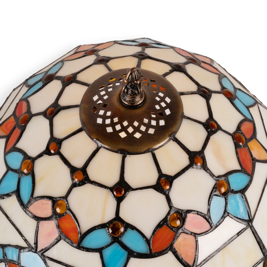 Brilagi - Candeeiro de mesa em vitral Tiffany MIRABELLA 1xE27/60W/230V + 1xE14/40W