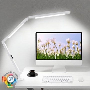 Brilagi - Candeeiro de mesa flexível tátil com dimmer VARIO LED/12W/230V 3000/4000/5000/6500K CRI 92 branco