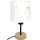 Brilagi - Candeeiro de mesa infantil BOBO WOOD 1xE27/25W/230V carvalho/preto/branco/coelhinhos