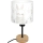 Brilagi - Candeeiro de mesa infantil BOBO WOOD 1xE27/25W/230V carvalho/preto/branco/coelhinhos