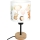 Brilagi - Candeeiro de mesa infantil BOBO WOOD 1xE27/25W/230V carvalho/preto/branco/estampa de animais