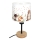 Brilagi - Candeeiro de mesa infantil BOBO WOOD 1xE27/25W/230V carvalho/preto/branco/motivos de animais