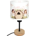 Brilagi - Candeeiro de mesa infantil BOBO WOOD 1xE27/25W/230V carvalho/preto/branco/rosa/fadas