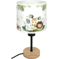 Brilagi - Candeeiro de mesa infantil BOBO WOOD 1xE27/25W/230V carvalho/preto/branco/verde/selva