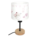 Brilagi - Candeeiro de Mesa Infantil BOBO WOOD 1xE27/25W/230V carvalho/preto/creme/coelhinhos