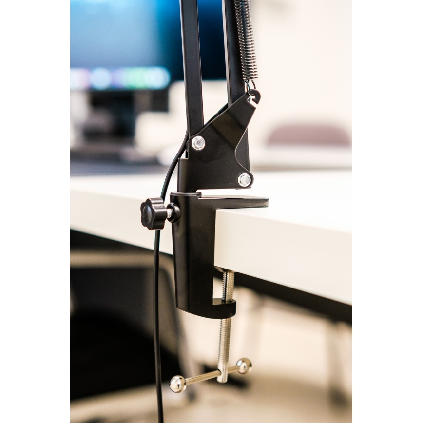 Brilagi - Candeeiro de mesa LED com regulação e lupa LENS LED/12W/5V 3000/4200/6000K preto