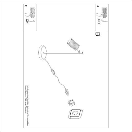 Brilagi - Candeeiro de mesa LED CRESTO 1xGU10/10W/230V branco