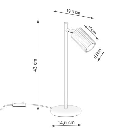 Brilagi - Candeeiro de mesa LED CRESTO 1xGU10/10W/230V vermelho