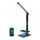 Brilagi - Candeeiro de mesa LED dimerizável com carregamento sem fios QI e USB REGINA LED/8,5W/230V preto