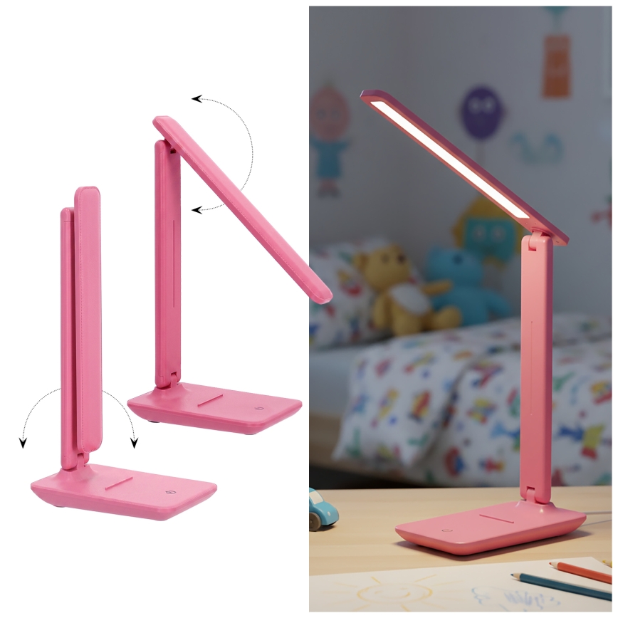 Brilagi - Candeeiro de secretária LED regulável MODO LED/7W/230V 3000/4000/6500K rosa