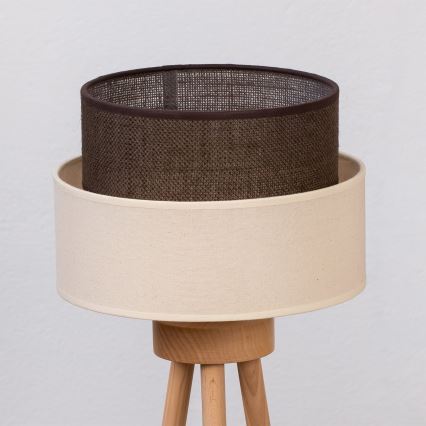 Brilagi - Candeeiro de mesa LED Estilo BOHO 1xE27/15W/230V creme/castanho