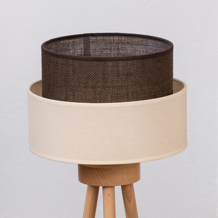 Brilagi - Candeeiro de mesa LED Estilo BOHO 1xE27/15W/230V creme/castanho