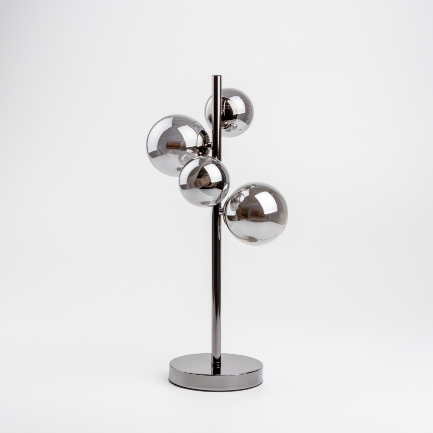 Brilagi - Candeeiro de mesa LED MILLA 4xG9/3W/230V cromado brilhante/fumado