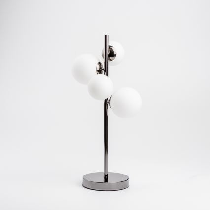 Brilagi - Candeeiro de mesa LED MILLA 4xG9/3W/230V cromado preto/branco